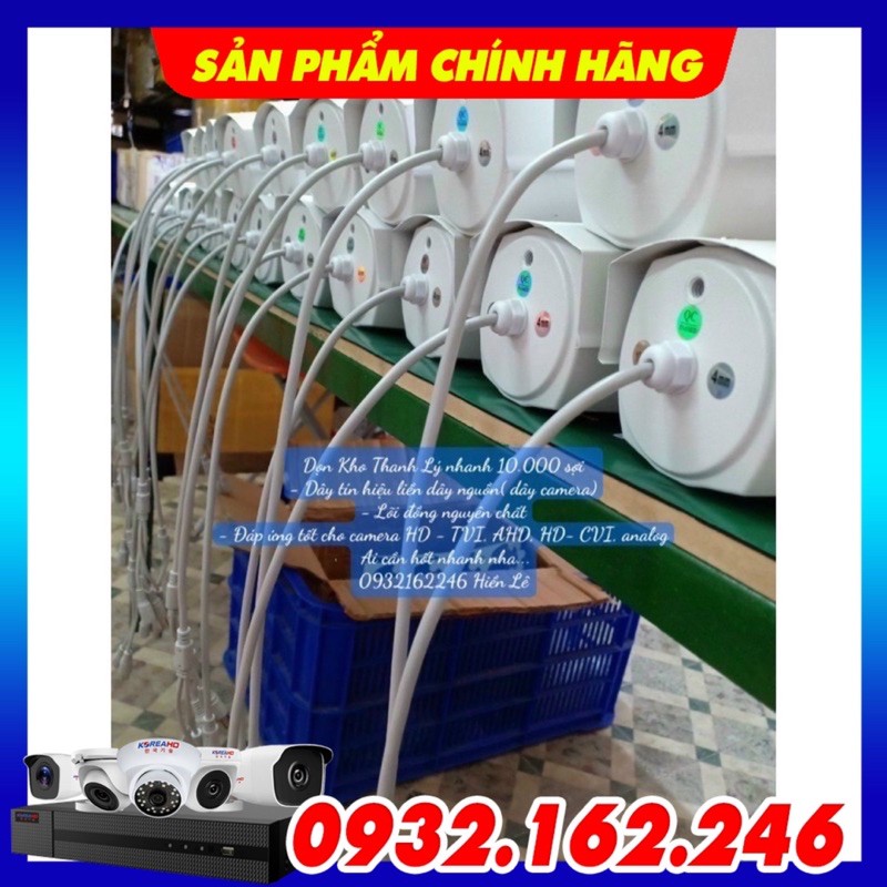 Dây tín hiệu camera có cấp điện (combo 10 sợi)