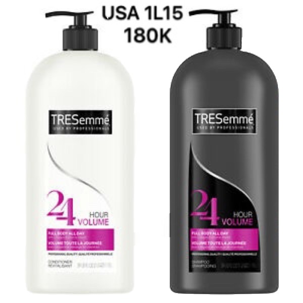 DẦU GỘI - DẦU XẢ TRESEMME MỸ 24 HOUR VOLUME SHAMPOO - CONDITIONER MỸ DÀNH CHO TÓC UỐN CONG, TẠO ĐỘ PHỒNG CHÂN TÓC 1L15