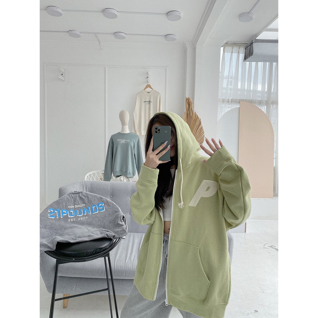 Hoodie zip nỉ thêu bông 21pounds | BigBuy360 - bigbuy360.vn