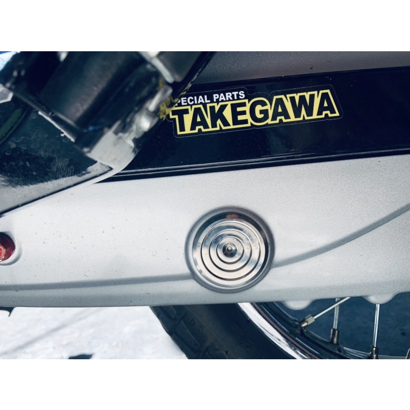 Nút gắn Carte inox 304 gia công sáng bóng, gắn cho Fu led, Wave 125i, Wave nhỏ