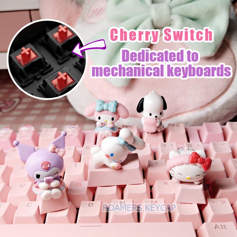 Keycap lẻ Cinnamoroll làm quà tặng R4 Enter BackSpace PBT (0065_MH)