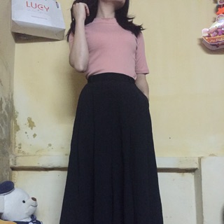 Quần váy Gu xuất Nhật dáng dài siêu xinh