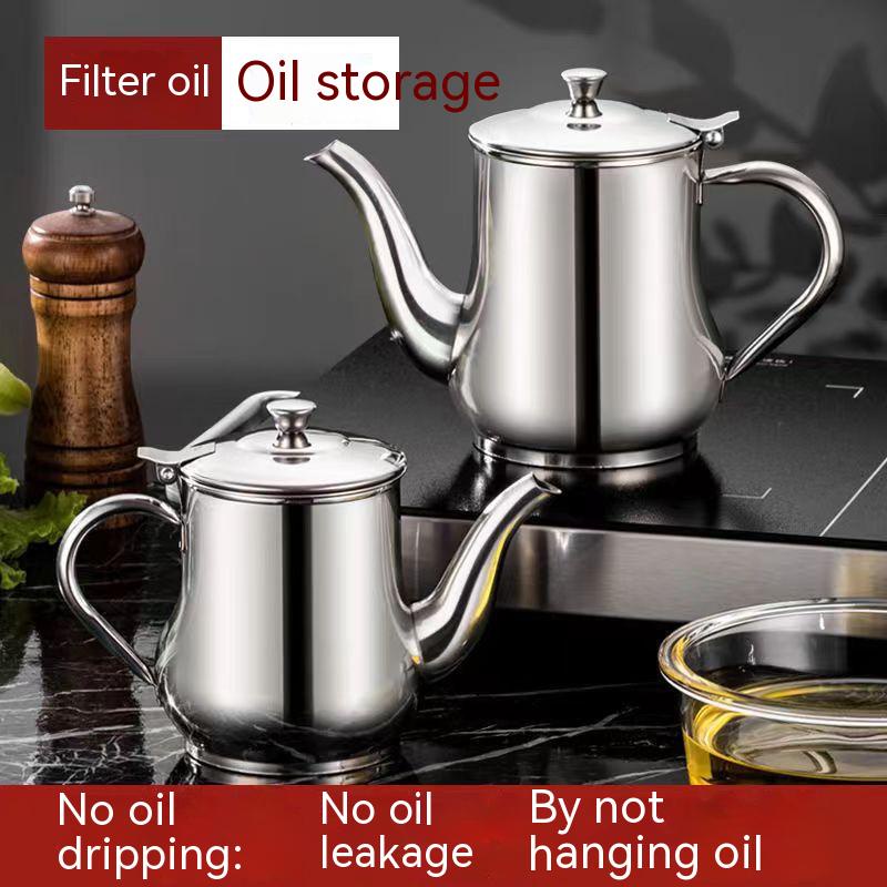 Bình Lưới Lọc Dầu Bằng Thép Không Gỉ Chống Rò Rỉ Tiện Dụng Cho Gia Đình