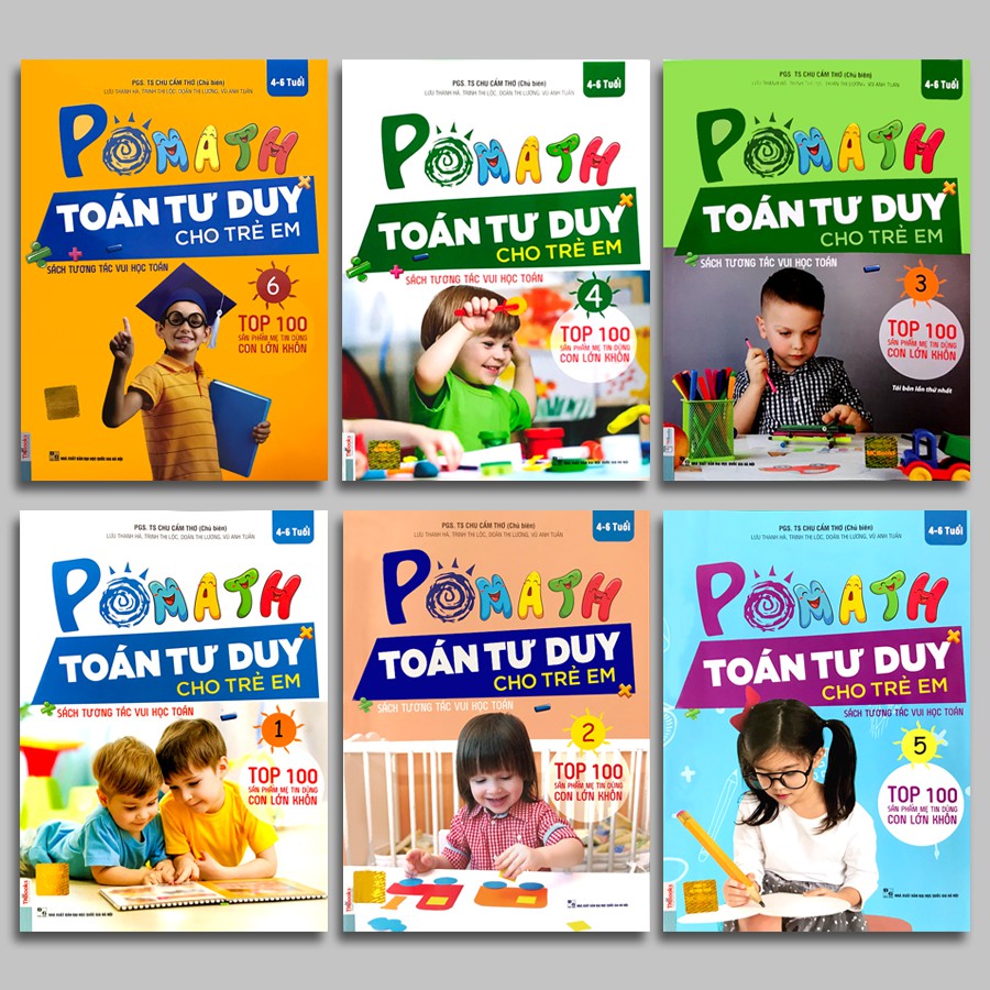 Sách Pomath - Toán tư duy cho trẻ em (Bộ 6 cuốn lẻ tùy chọn)