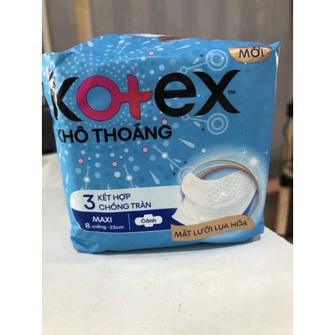 Băng vệ sinh Kotex khô thoáng dày cánh (8 miếng)