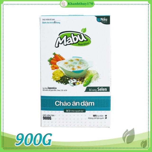 Cháo ăn dặm Mabu nguyên hạt 900g - Chao số 2