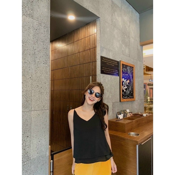 Áo hai dây lụa 2 tầng