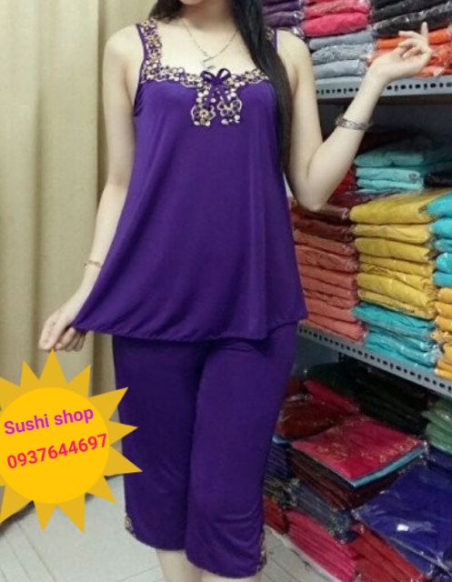 Đồ bộ lửng thun lạnh nhiều size nhiều màu