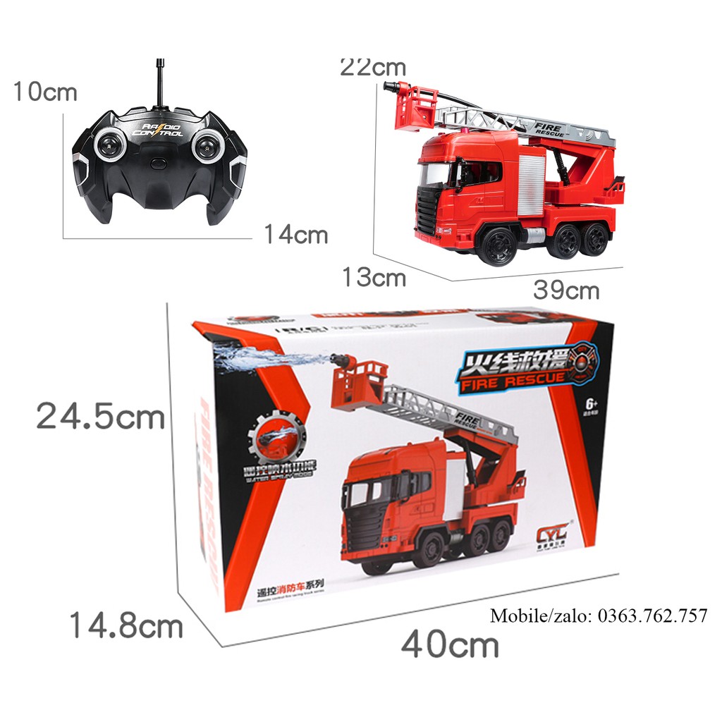 Xe cứu hỏa điều khiển xịt nước từ xa