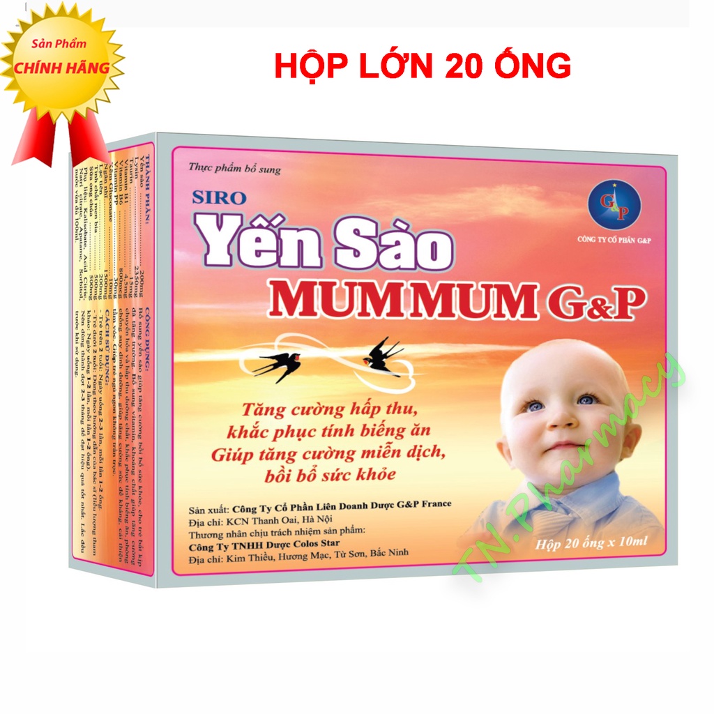 Siro Yến Sào Ăn Ngủ Ngon - Tăng đề kháng, tăng miễn dịch cho bé