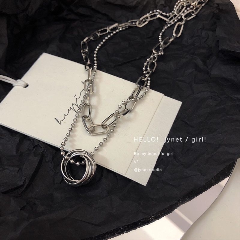 Vòng cổ Hai Lớp Phong Cách Harajuku Hàn Quốc Mới