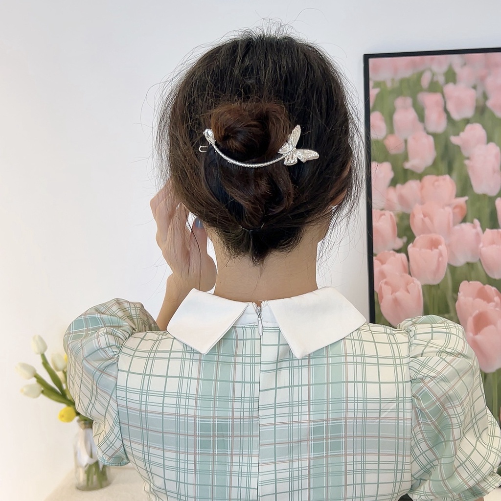 Kẹp Tóc Dạng Bấm Kiểu Mới Đính Đá Sang Trọng Cho Nữ YOS