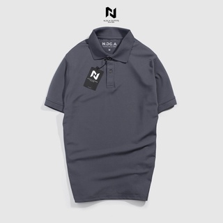Áo polo nam màu xám đậm n.gg.a chất cotton