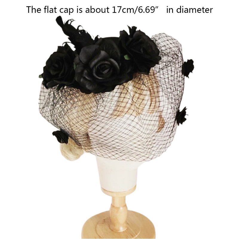 Mạng Che Mặt Đính Hoa Phong Cách Gothic Cho Cô Dâu