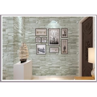Decal giấy dán tường đá 3D
