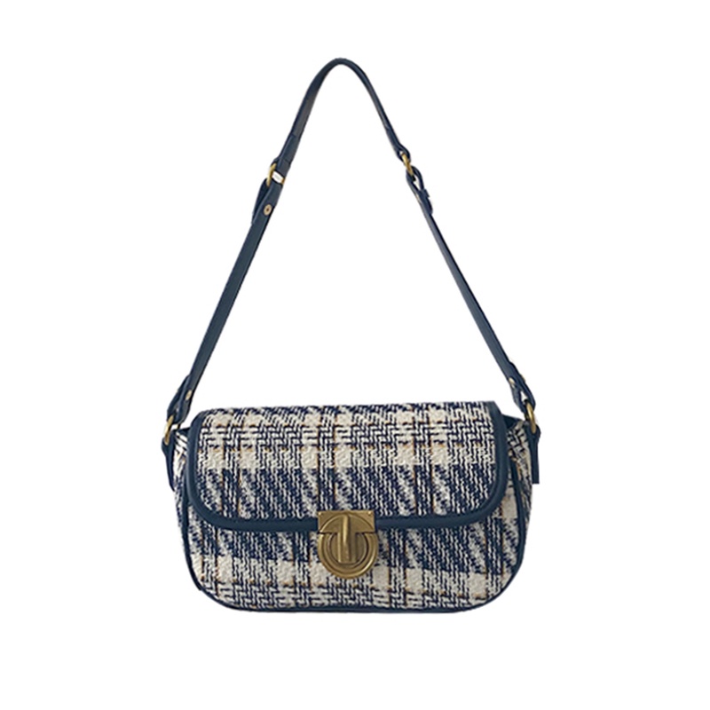 IELGY Túi đeo vai phối khóa cài nam châm kiểu dáng thời trang thanh lịch cho nữ