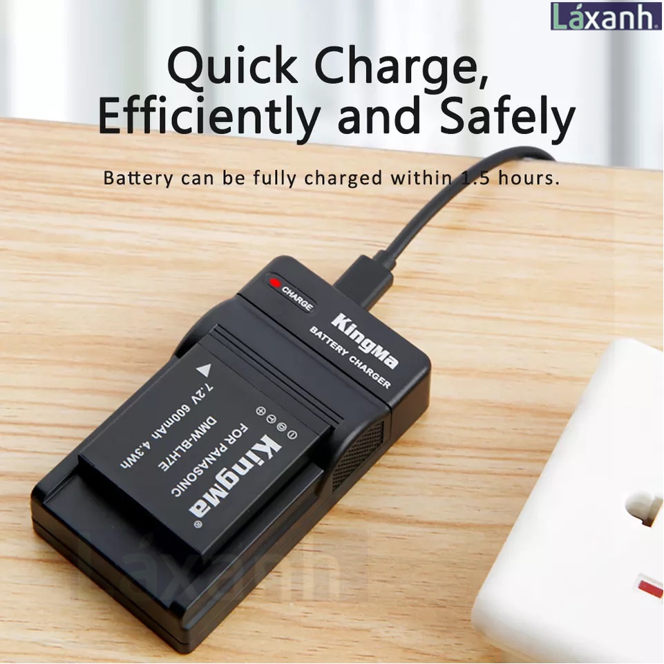 Lumix BLH7E BLH7 | Pin và Sạc máy ảnh Pana LUMIX GM1 GM5 GF7 GF8 GF9 GF10 LX10 G850 KINGMA Pana BLH7PP DMW-BLH7 BLH7E