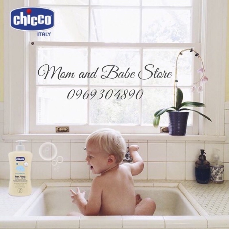 (Có sẵn)Sữa tắm gội chiết suất hoa cúc 500ml Chicco