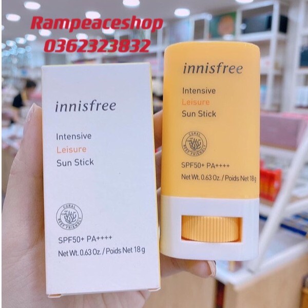 Kem Chống Nắng Dạng Lăn Bảo Vệ Cao, Chống Trôi Innisfree Intensive Leisure Sunscreen Stick SPF50+/PA++++ 19g