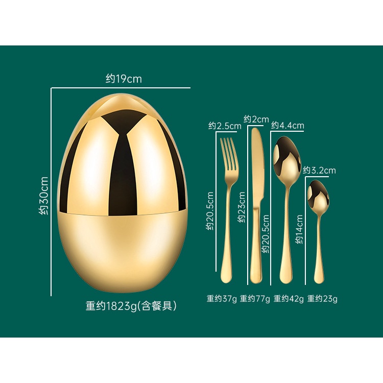 Bộ 24 Dụng Cụ Bàn Ăn Bằng Thép Không Gỉ 1010 Món Màu Vàng Đồng Sang Trọng Tiện Dụng