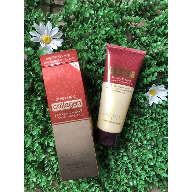 Tẩy da chết 3w clinic collagen crystal peeling gel 180ml | BigBuy360 - bigbuy360.vn