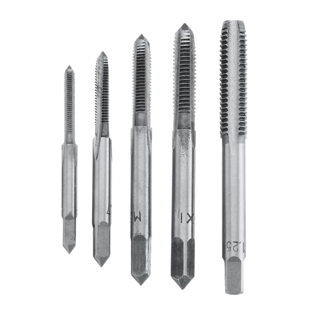 Metric Standard 6Pcs M3-M8 Tap Drill Set T Handle Ratchet Tap Wrench Machinist Tool With Screw Tap Hand Alloy Steel