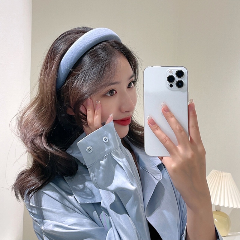 Băng đô cài tóc dày dặn màu sắc dễ thương phong cách Hàn quốc chất lượng cao