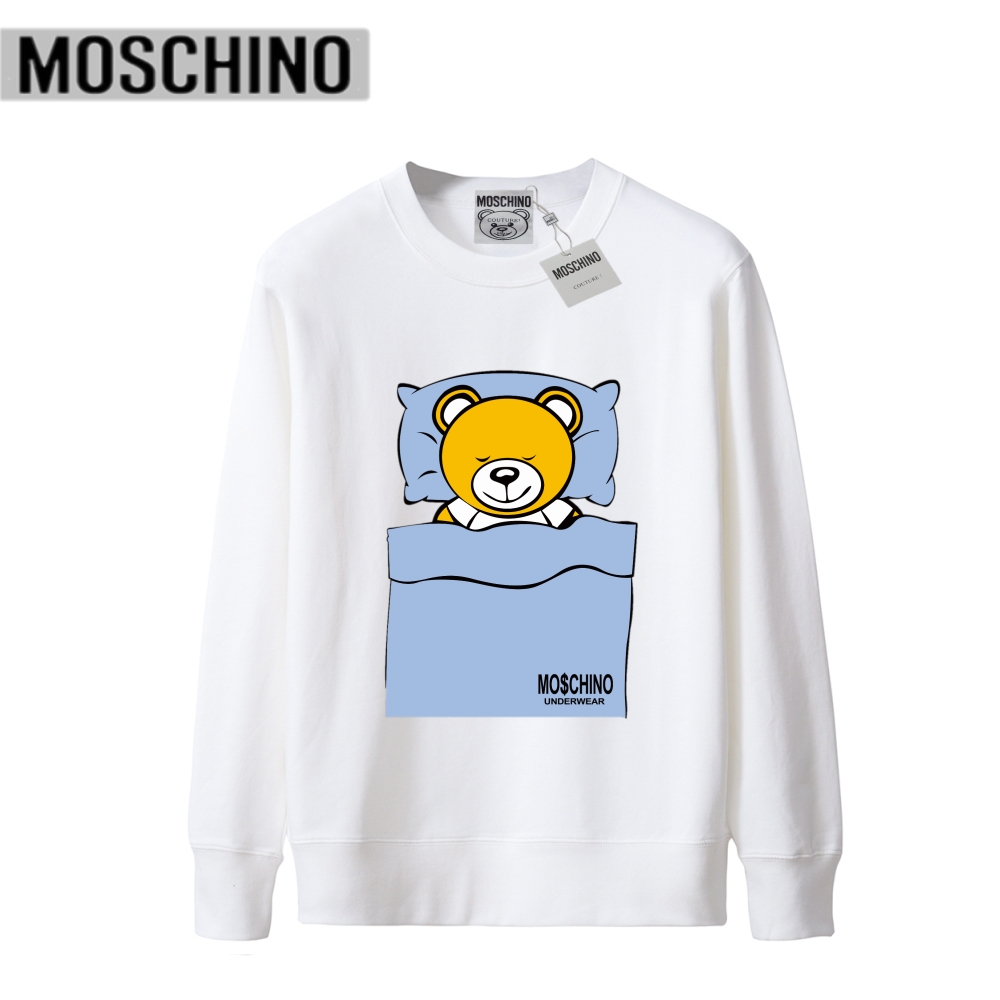 Áo Sweater Cổ Tròn Dáng Rộng Chất Liệu Cotton In Họa Tiết Moschino Thời Trang Cho Nam Và Nữ # 236