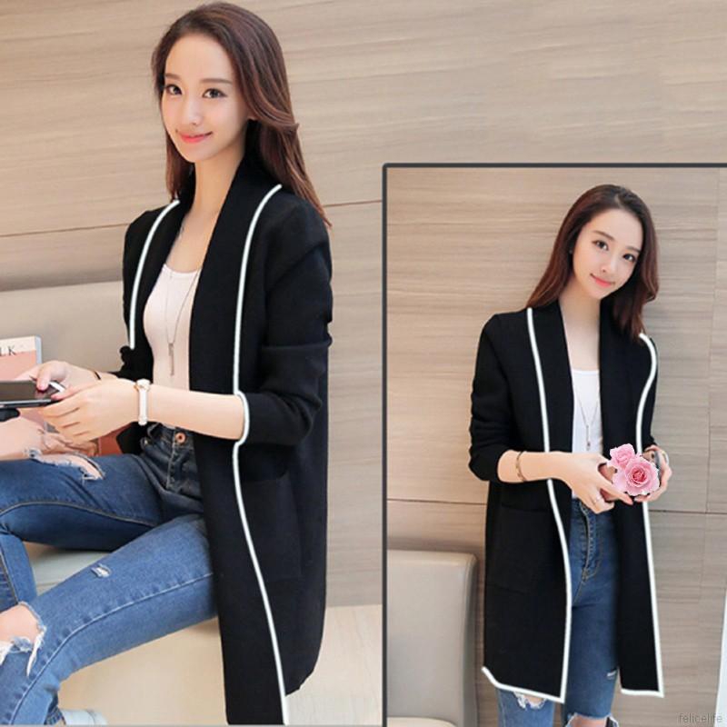 Áo Khoác Cổ Bẻ Thiết Kế Hợp Thời Trang Phong Cách Thu Đông Cho Phái Nữ