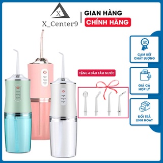 Tăm nước Oral phiên bản mới 2021 - mẫu máy tăm nước hiện đại giúp vệ sinh răng miệng cực sạch - Tặng 4 đầu vệ sinh