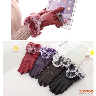 Găng tay da cảm ứng nữ Sicogo