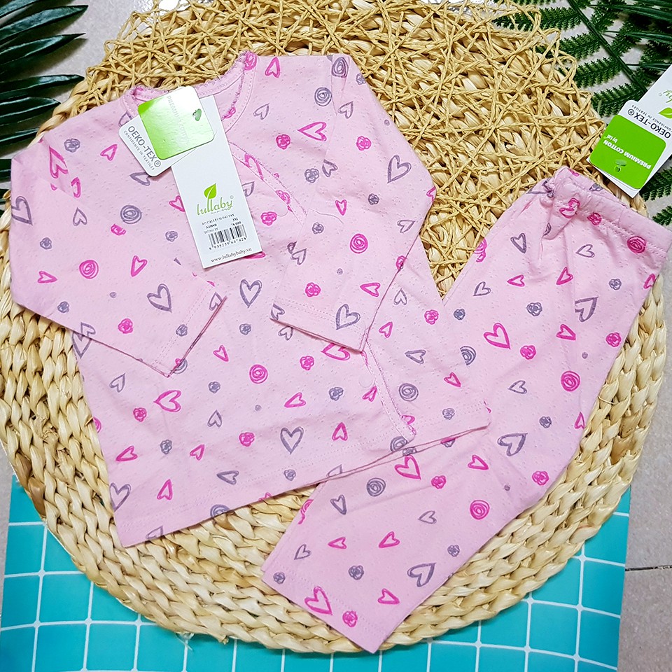 Bộ Quần Áo Dài Tay Cài Lệch Lullaby Cho Bé Chất PREMIUM COTTON