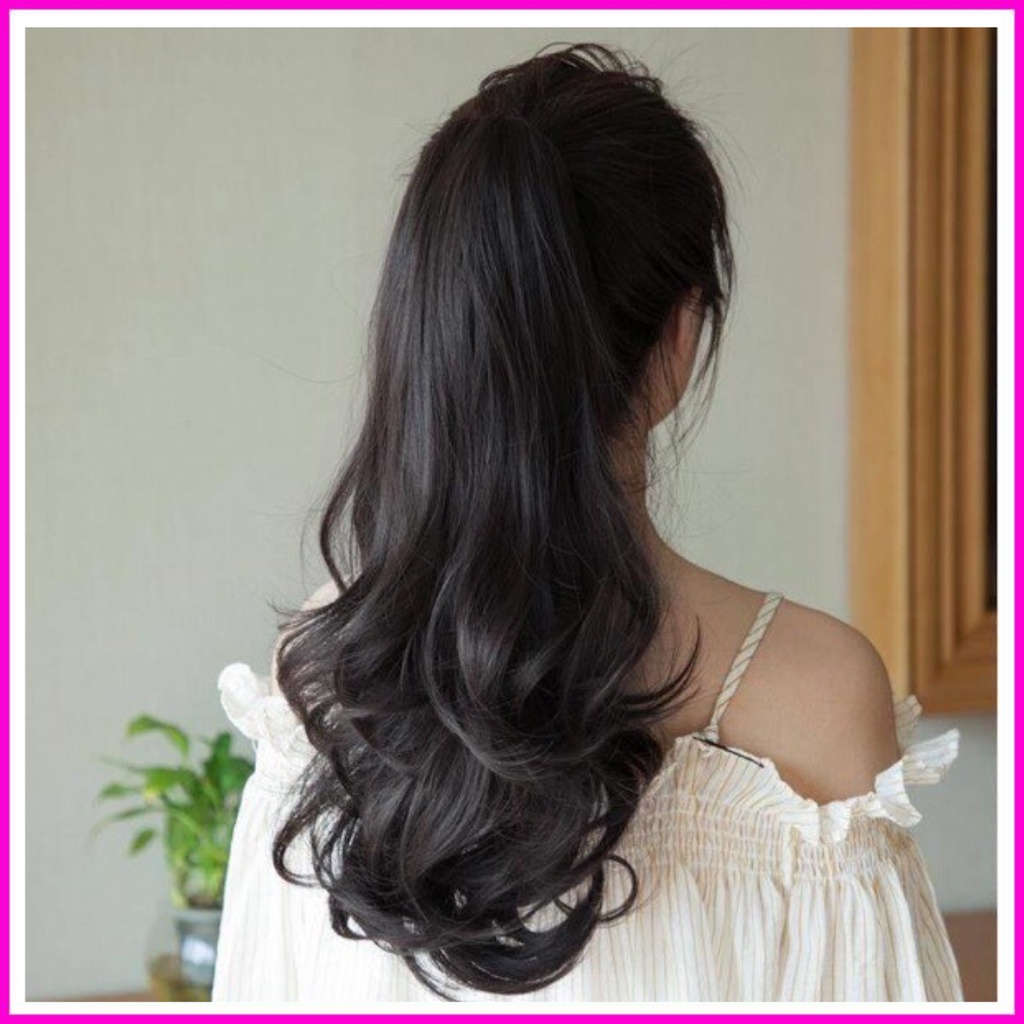 Tóc giả nữ ngoạm ngoặm xoăn siêu hót chất tóc sợi nhân tạo