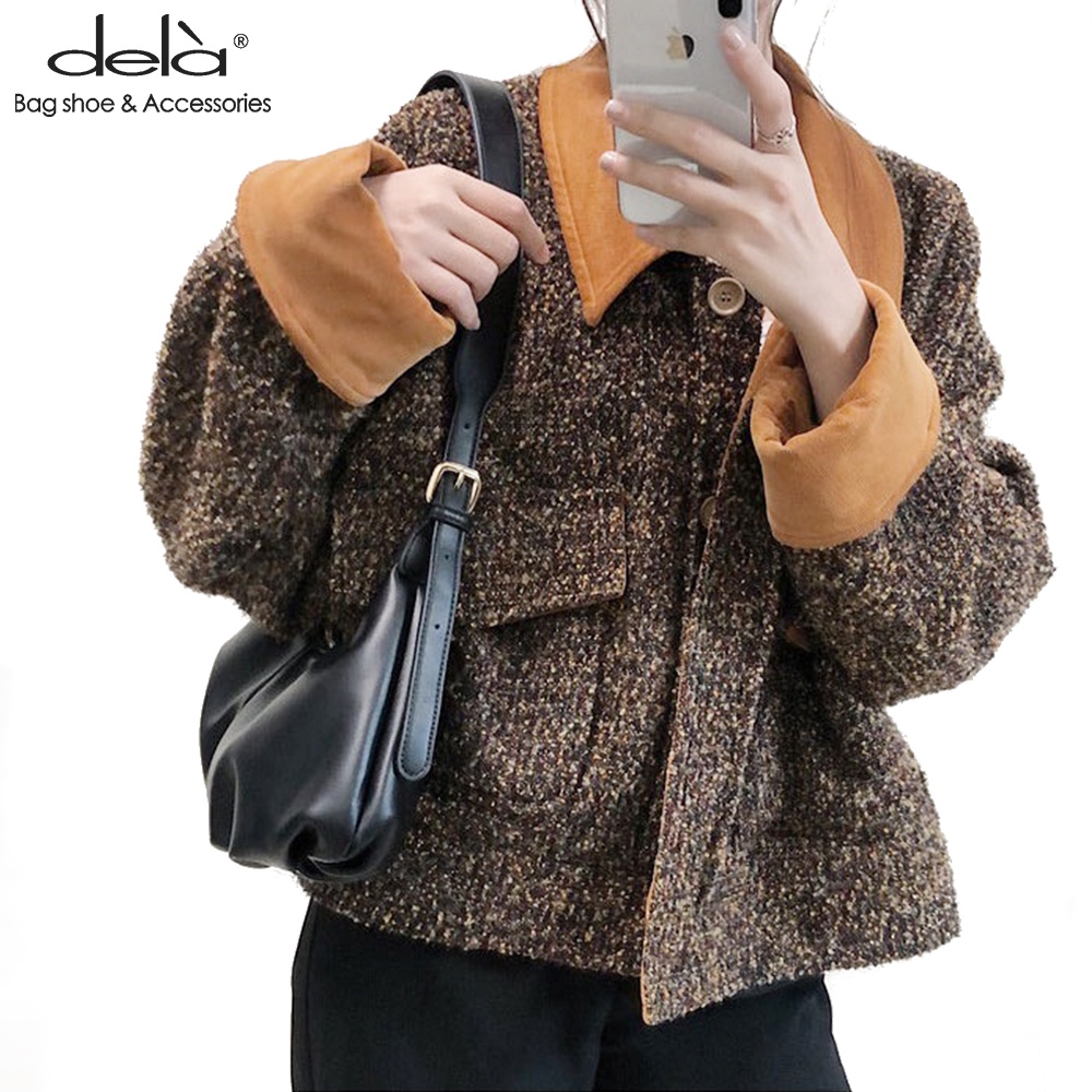 Dela Túi Xách Nữ Công Sở Size Lớn túi Đeo Chéo Thời Trang Hàn Quốc Túi Kẹp Nách Nữ Dây Xích