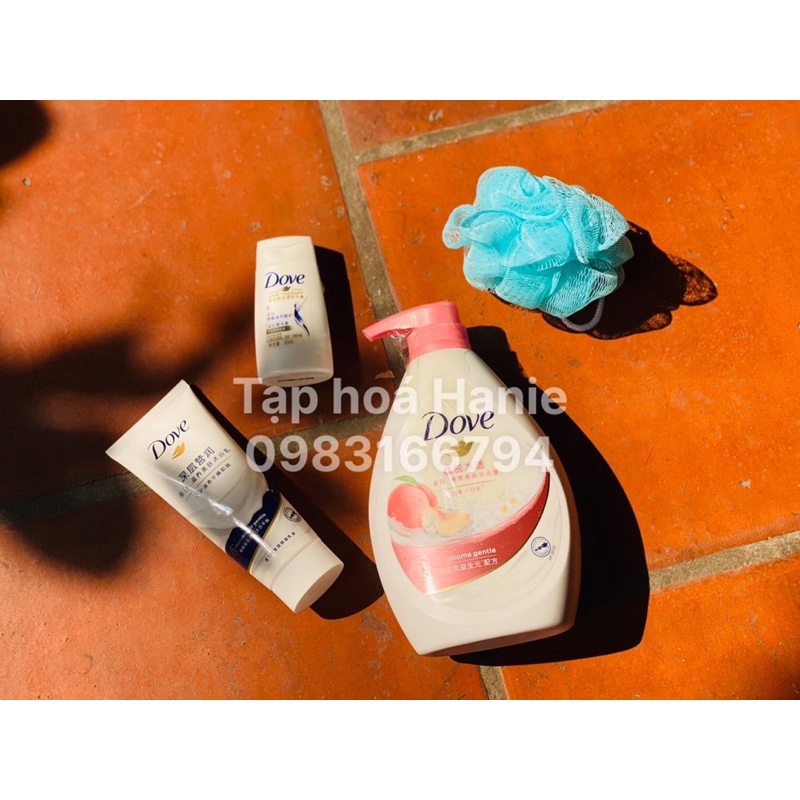 SET SỮA TẮM ĐÀO DOVE MUA 1 ĐƯỢC 4
