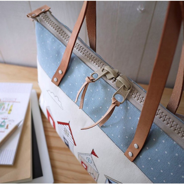 Dây Kéo Khóa Nhựa resin Màu Sắc Tương Phản 20cm Tự Làm Túi Xách