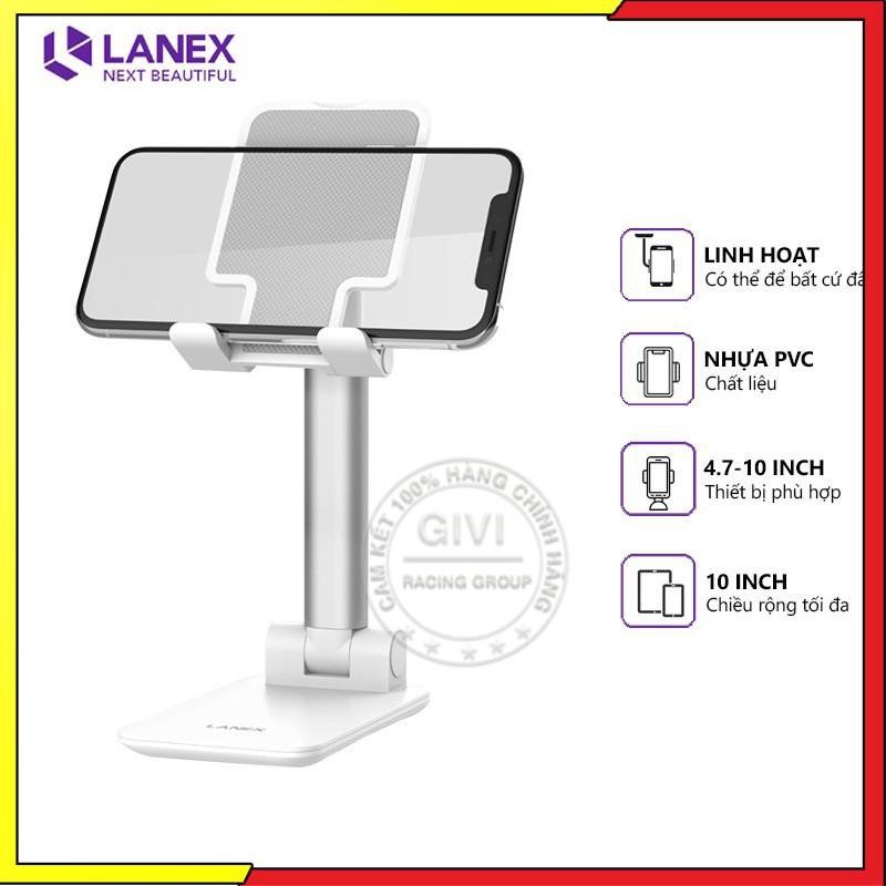 Giá đỡ điện thoại Lanex LHO-M01 trên bàn, sử dụng đa năng tiện dụng, tương thích các thiết bị dưới 4.7-10inch