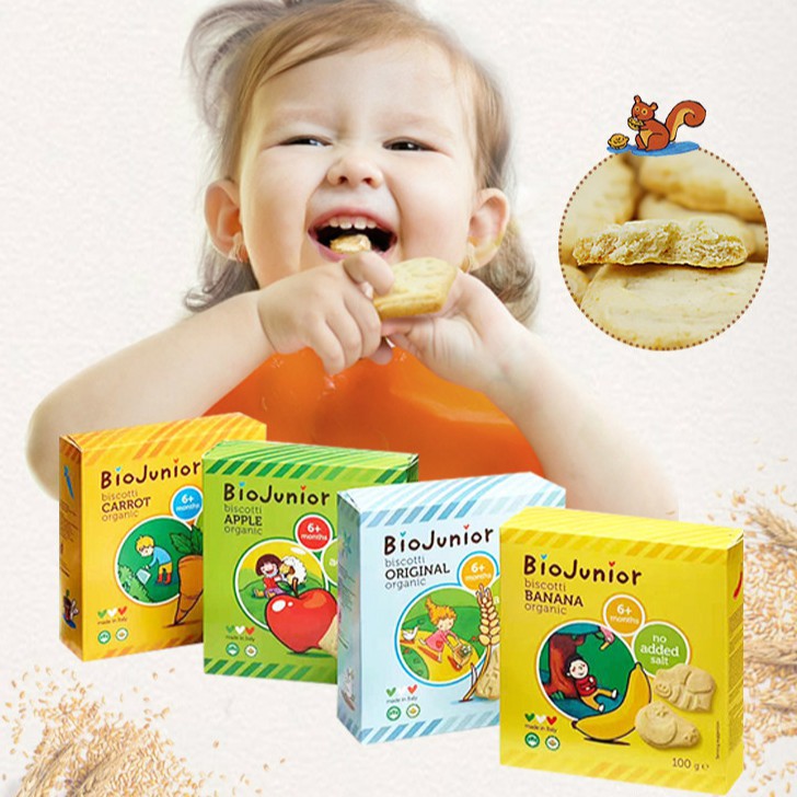 Bánh ăn dặm hữu cơ cho bé vị truyền thống Bio Junior 100g (Từ 7 tháng tuổi)