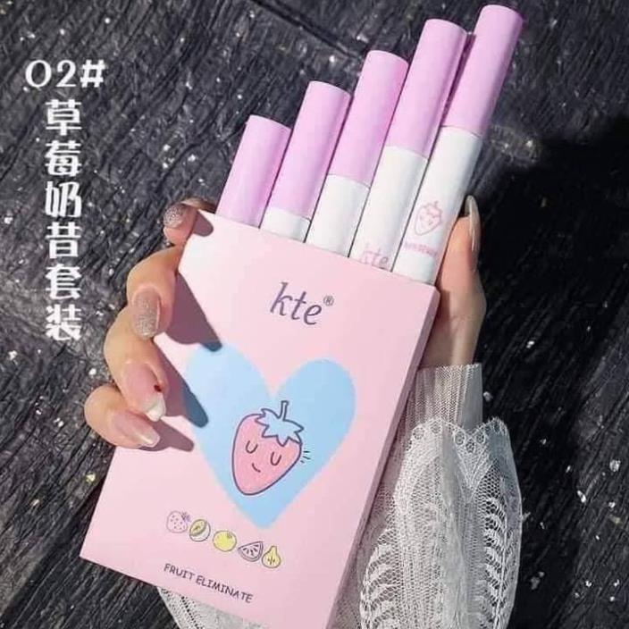 Set Son KTE Hồng Trắng Kem Lì Siêu Mịn  Lâu Trôi phong cách Phòng Cách Năng Động Thể Thao