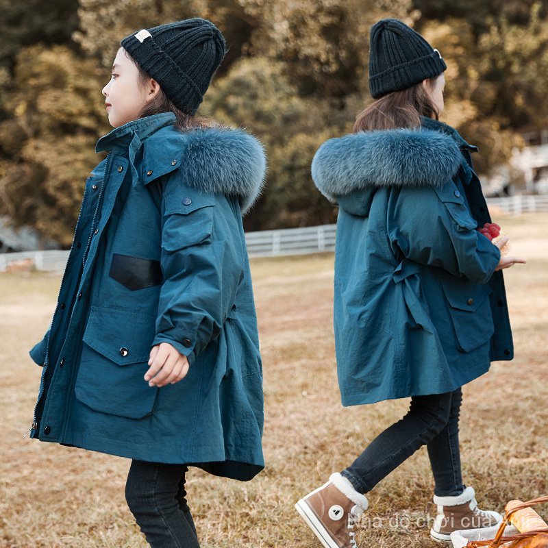 Children Overcoat Girls Coat Thick Long Winter Children's Clothes