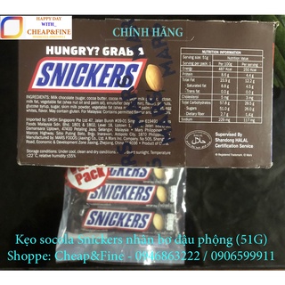 Kẹo socola Snickers nhân bơ đậu phộng (51G)