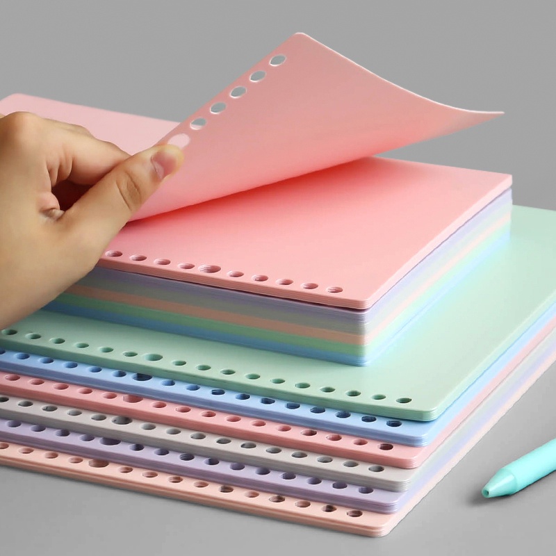6 tờ Bìa còng B5 A5 A4  Bìa Nhựa đã đục lỗ dày 0.65mm làm sổ caro bullet journal