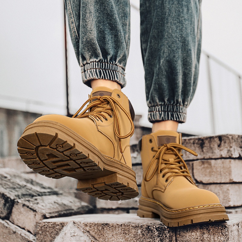 Giày nam cao cổ da bò cao cấp Sport fashion phong cách biker đường phố bụi bặm cực chất thời trang ulzzang Hàn Quốc TH62