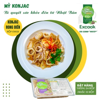 Mỳ konjac không đường bột, ăn kiêng giảm cân: Nâu rong biển - Hộp 150gram