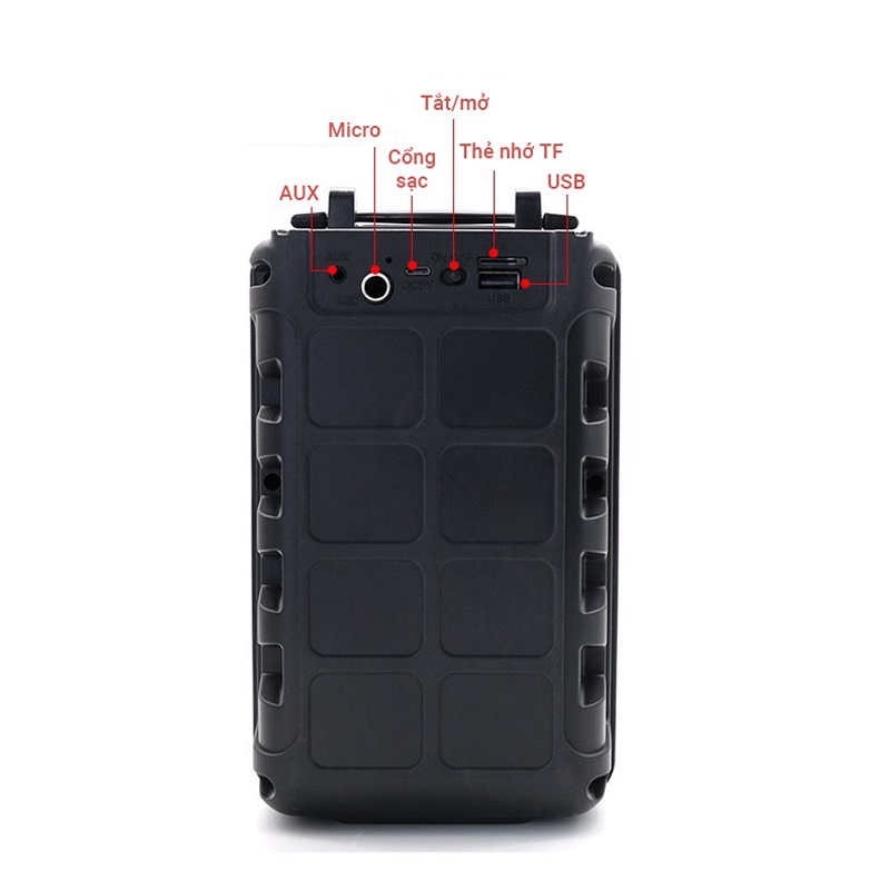 Loa Karaoke Bluetooth Cát Thái - S4, kết nối hai loa TWS, âm thanh Hifi mạnh mẽ, kèm giá đỡ điện thoại tiện lợi - S4