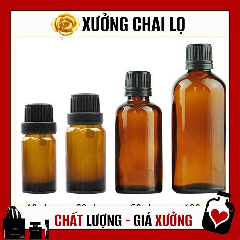 Lọ Chiết Serum ✽ TOP GIÁ RẺ ✽ Lọ đựng tinh dầu thủy tinh nắp đen 50ml,100ml , lọ chiết tinh dầu ,Xưởng Chai Lọ