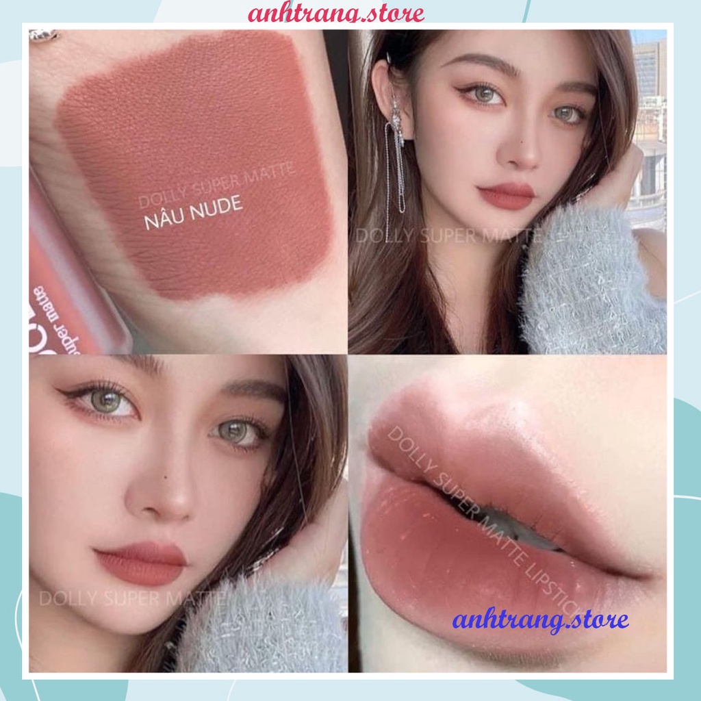 Son kem lì Nâu nude Dolly super matte -màu hót