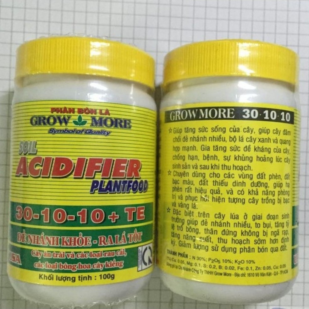 Phân bón lá Grow more NPK 30-10-10. Đẻ nhánh khỏe - Ra lá tốt