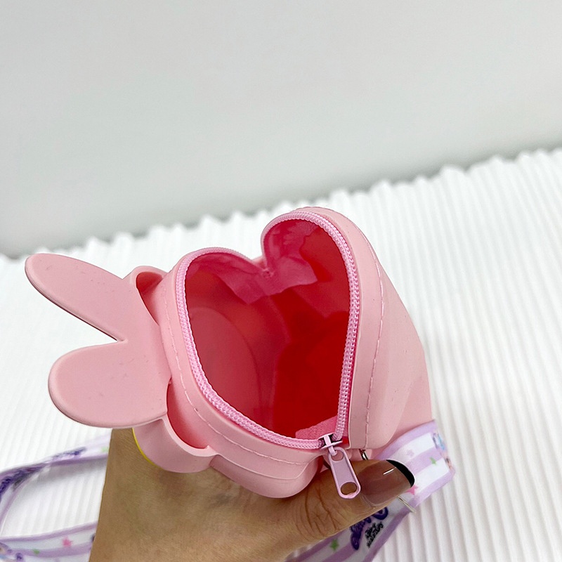 Túi Đeo Chéo Hình Thỏ Hoạt Hình Xinh Xắn Cho Bé Gái