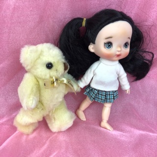 Xx- Gấu bông nhỏ có khớp tay chân  cho búp bê